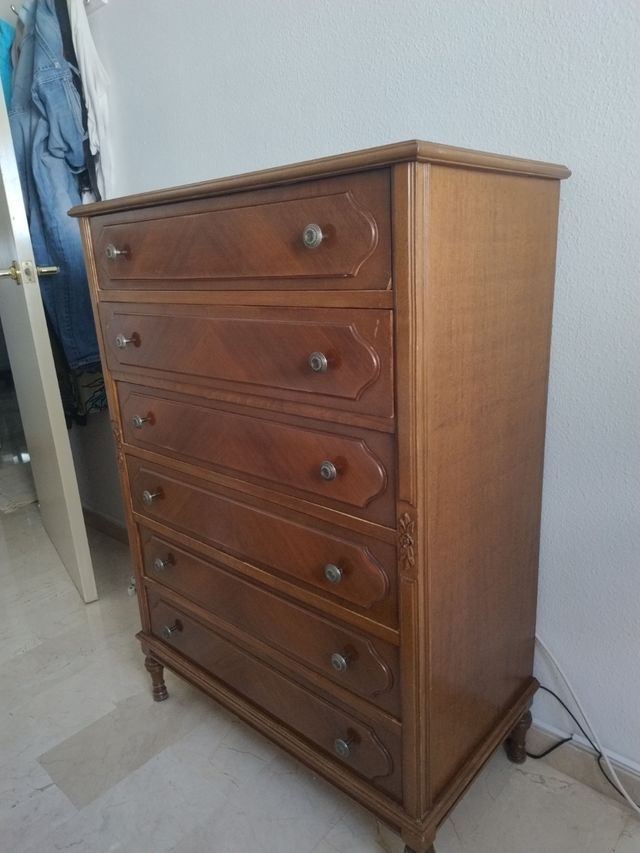 Cómoda madera 6 cajones