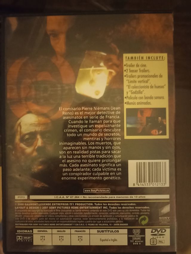 DVD Los ríos de color púrpura