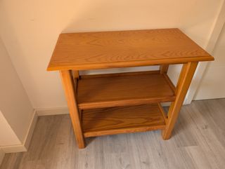 Mesa estantería madera rústica