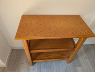 Mesa estantería madera rústica
