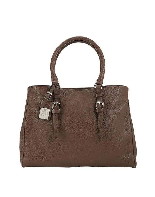 Bolso cambiador de piel color marrón RosBags.