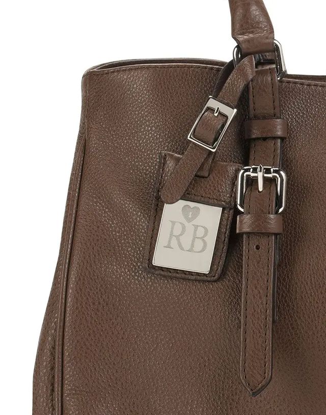 Bolso cambiador de piel color marrón RosBags.