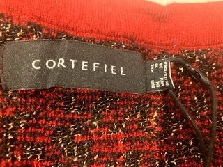 Jersey Cortefiel rojo y dorado