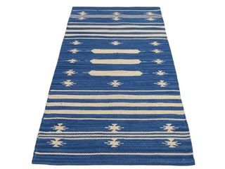 KILIM Lavabile in Lavatrice PATIO 1 D.BLUE 200x140