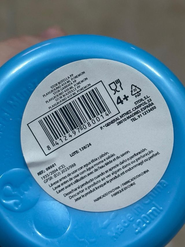 Garrafa de palha de plástico Pokémon