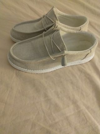 Zapatillas náuticos beige - Talla 41 Nuevas 