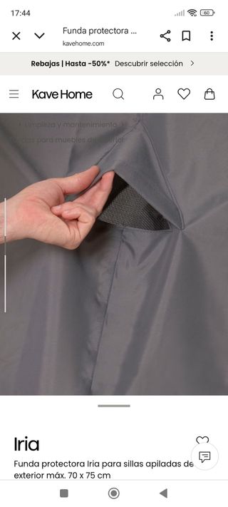 Funda sillas exterior Iria 70x75cm 2 Unidades.