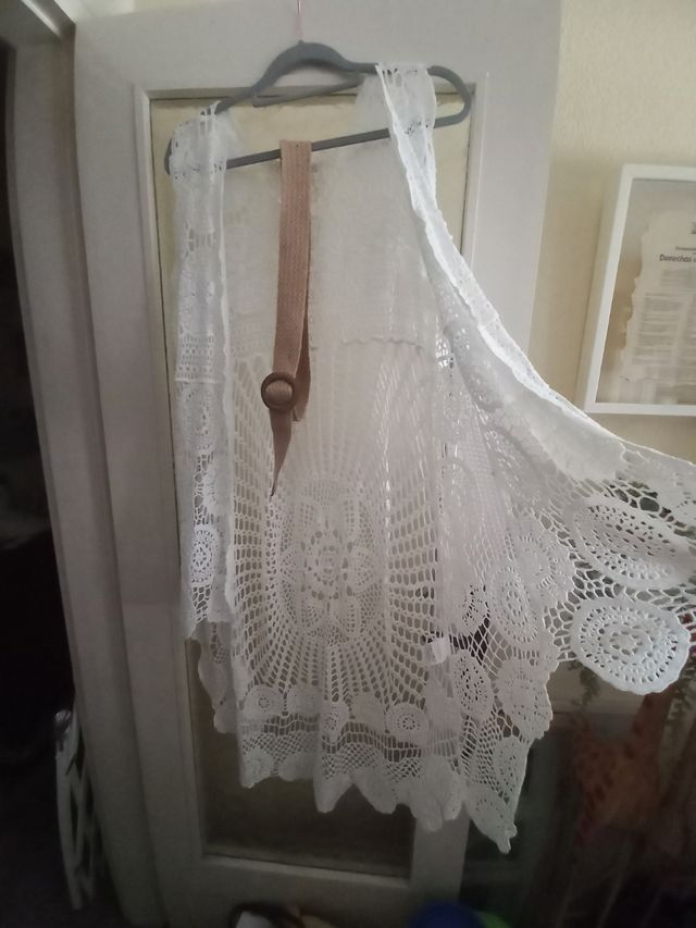 Chaleco crochet blanco - Talla única