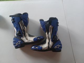 Botas Alpinestars Moto - Azul y Plata