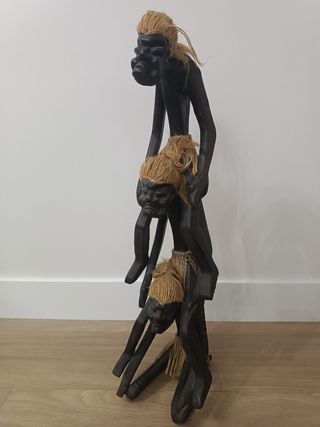 3 Figuras Tribales de Madera