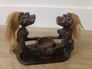 3 Figuras Tribales de Madera