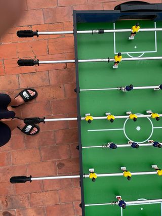 Futbolín y billar de mesa Devessport, plegable
