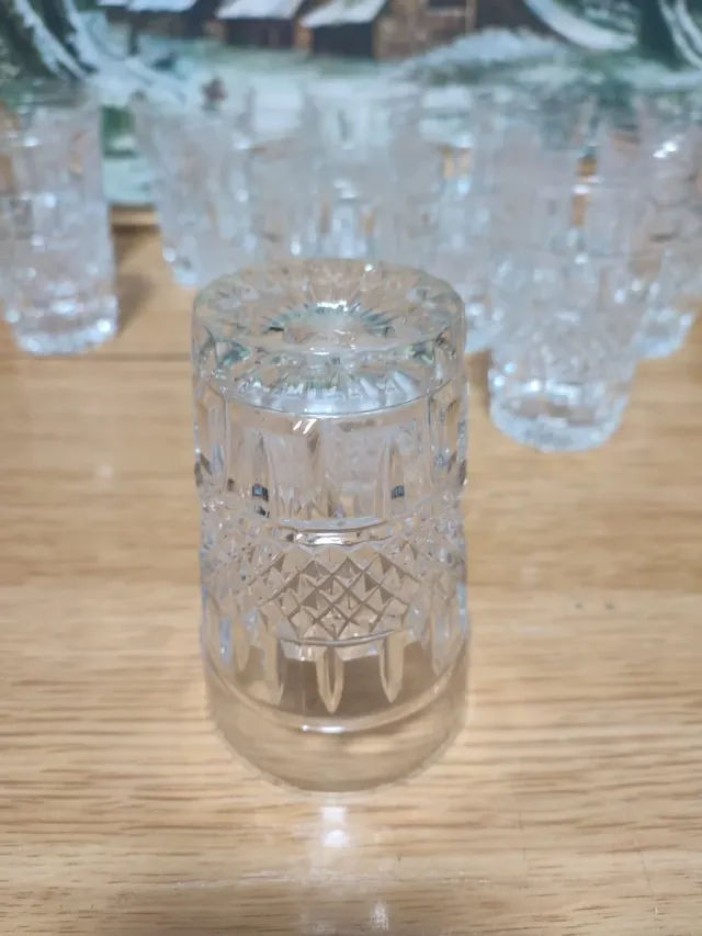 12 Vasos Vintage Tallados