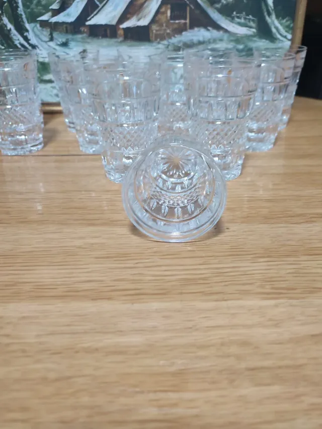 12 Vasos Vintage Tallados