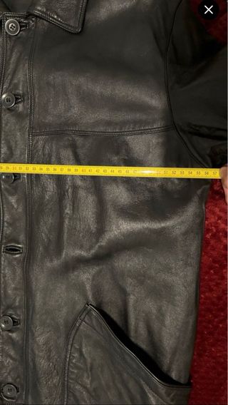 Cazadora cuero Armani negra - M