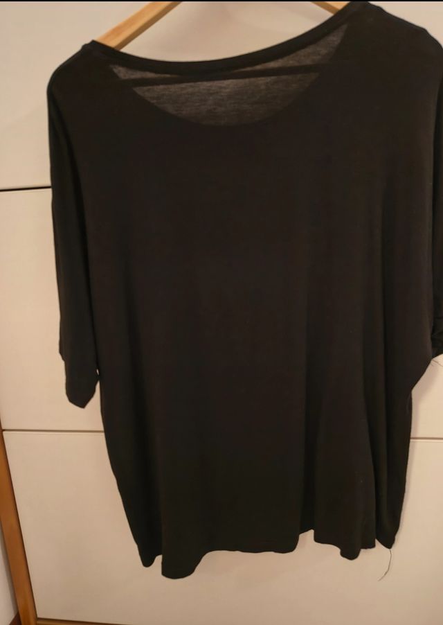 Maglia nera orsetto strass