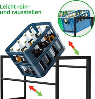 Estantería metálica para cajas de bebidas. NUEVO