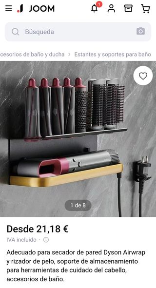 Soporte para rizador o secador Dyson - NUEVO.