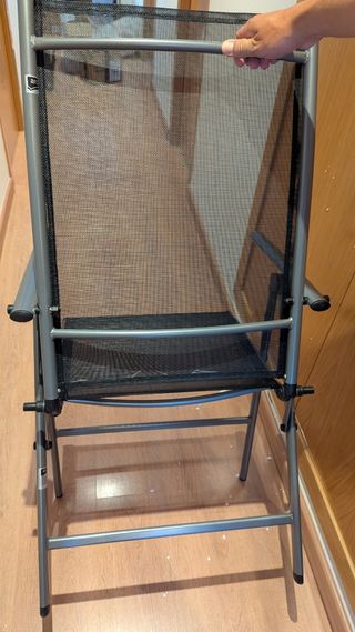 Set de 2 Sillas Plegables Negra Gris