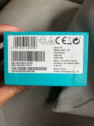 Honor 7A - Móvil negro