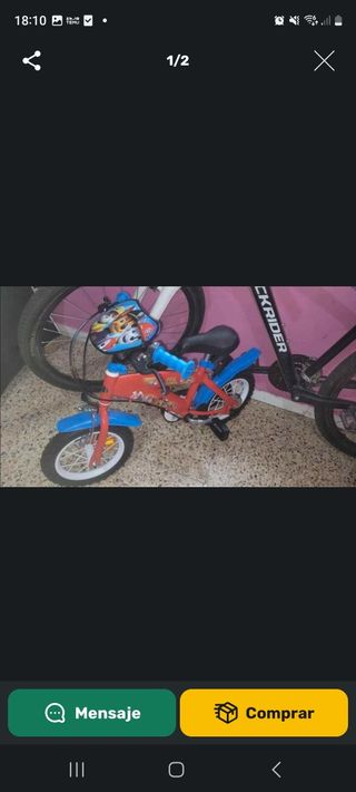 Bicicleta niño Paw Patrol