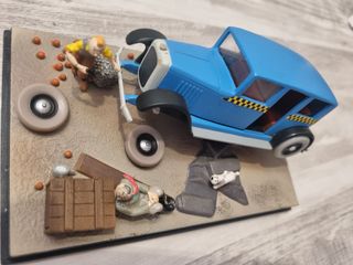 Diorama  Tintín: Accidente apresa Dr.Müller
