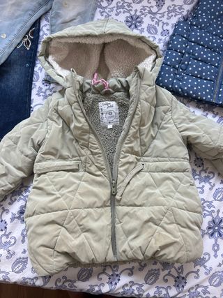 Abrigo acolchado niña verde