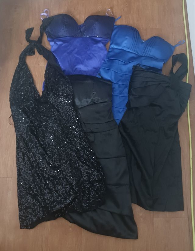 5# Lote 5 Vestidos fiesta XS