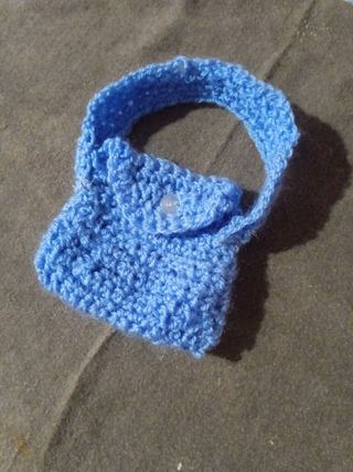 Bolso tejido azul