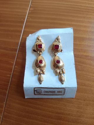 Pendientes chapados oro 18k