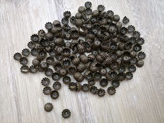 Cuentas espaciadoras, abalorios, conector bronce