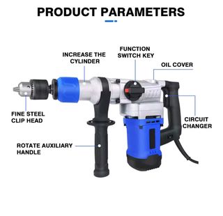 Taladro percutor rotativo 1500w,6 velo