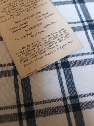 Santino 1935: Sacramental Card