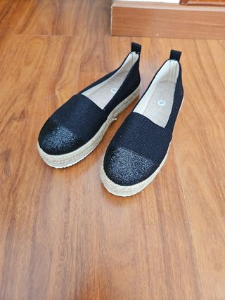 Alpargatas negras mujer - talla 38
