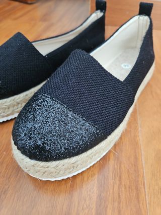 Alpargatas negras mujer - talla 38
