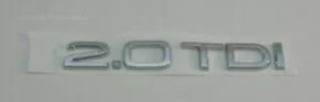 EMBLEMA TRASERO LOGO AUDI 2.0 TDI cromado