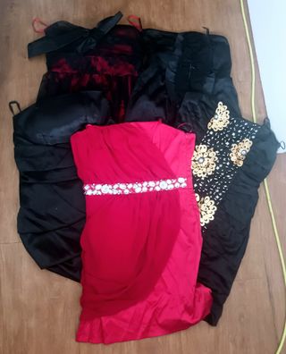 6# Vestidos fiesta cortos talla M - 5 piezas