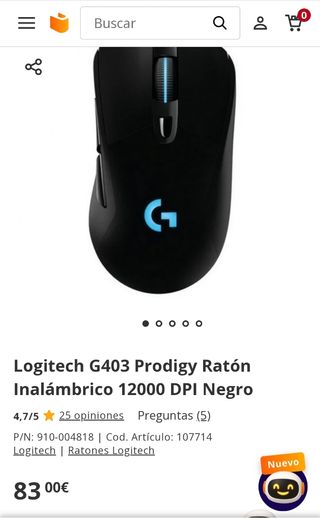 Logitech G403 Prodigy - Ratón Gaming