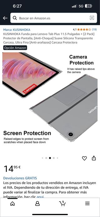 Funda Lenovo Tab Plus 11.5" KUSINHOKA