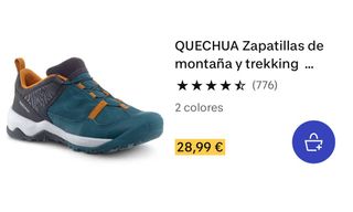 Zapatillas trekking QUECHUA niño 37, -50%!