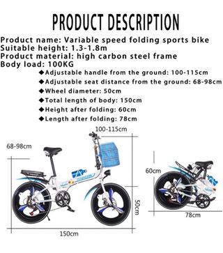 Bicicleta Plegable XQIDA X-20