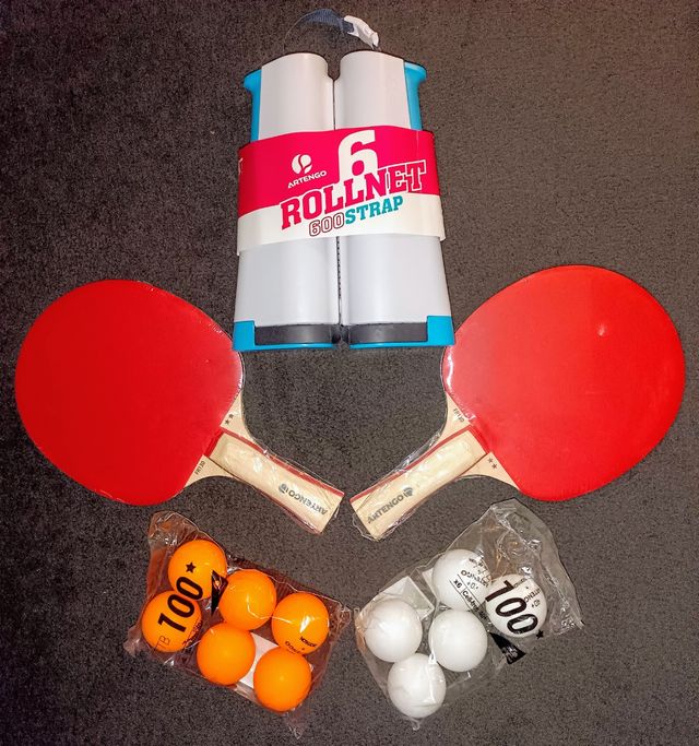 NUEVO. PALAS + RED + PELOTAS.