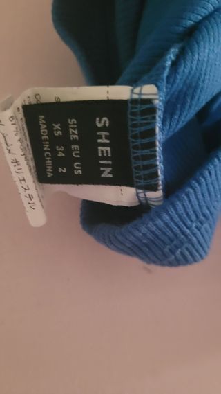 Top SHEIN azul talla XS