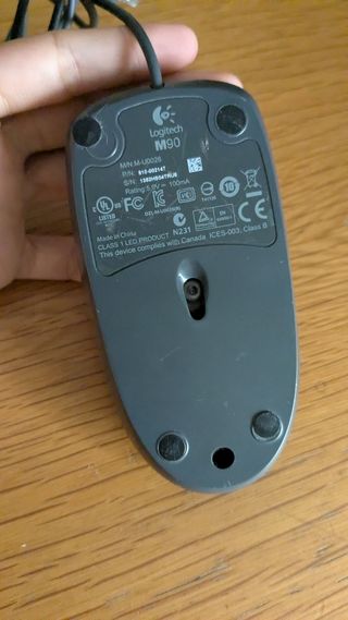 Ratón USB gris - Cable 