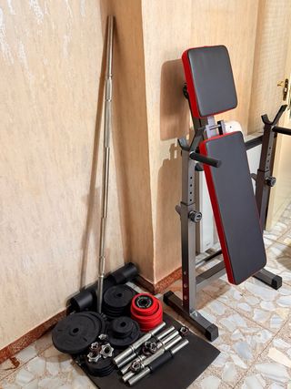 Banco pesas gimnasio plegable