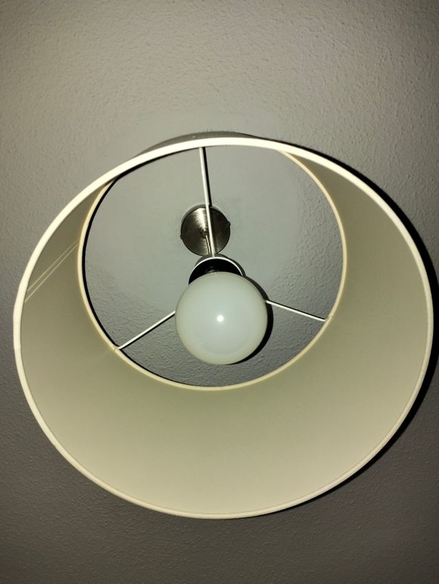 Lámpara colgante tela blanca