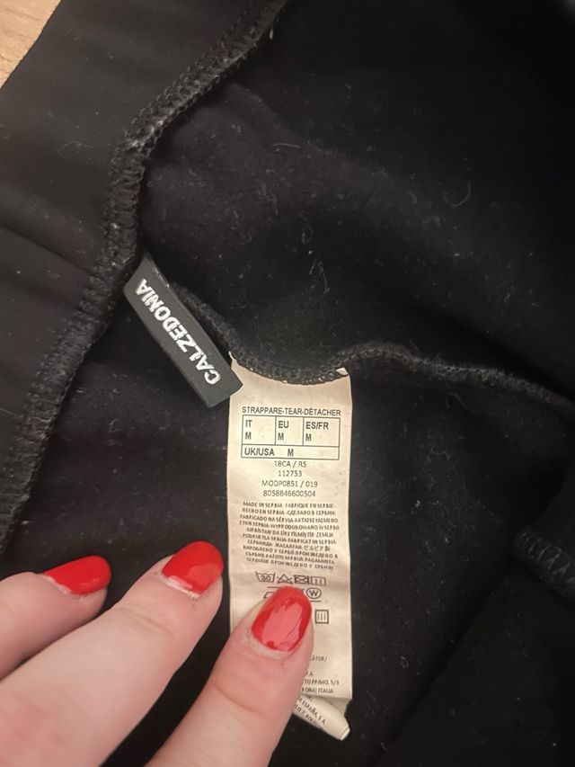 Pantaloni Leggings Neri - Pelle