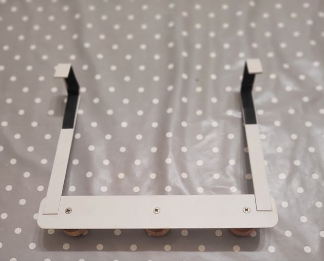 Perchero blanco 3 ganchos - metal,madera