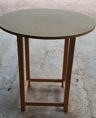 Mesa camilla redonda de madera