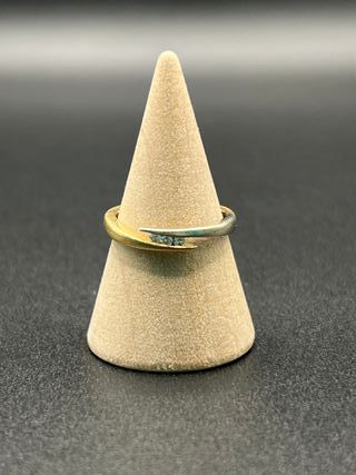 Anillo oro 18k circonitas - 2.98gr